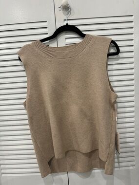 Cyrus Sleeveless Knit Tank in Taupe